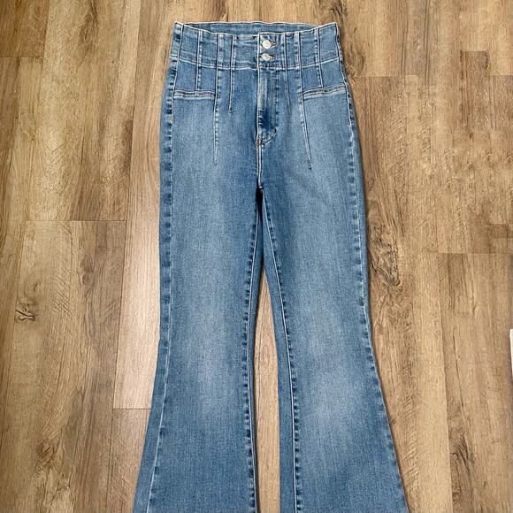Free People X We The Free‎ Women's Light Blue Jayde Flared Jeans Size 27 - Picture 6 of 12